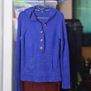 Tommy Hilfiger Hooded Cable Knit Sweater Premium Cotton in an Easy Fit